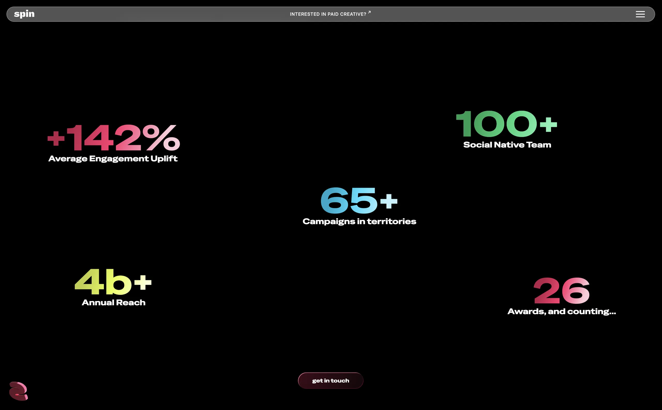 Spin Brands website by Sam Hills - Custom Webflow Development